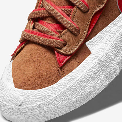 Nike Blazer Low x Sacai 'British Tan' (2021) [DD1877-200] Athletic Basketball Skateboarding Sports Fashion Sneakers in Light British Tan / University Red - White for Unisex Adult Mens - AVBL MRKT (8)