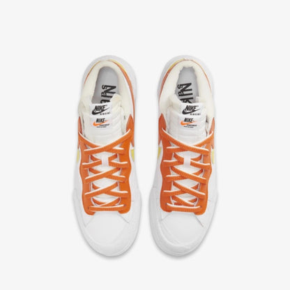 Nike Blazer Low x Sacai 'Magma Orange' (2021) [DD1877-100] Athletic Basketball Skateboarding Sports Fashion Sneakers in White / Magma Orange - White - Yellow for Unisex Adult Mens - AVBL MRKT (5)
