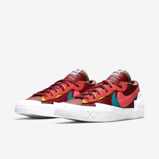 Nike Blazer Low x Sacai x KAWS 'Team Red' (2021) [DM7901-600] Athletic Basketball Skateboarding Sports Fashion Sneakers in Team Red / Hot Lava - White for Unisex Adult Mens - AVBL MRKT (1)