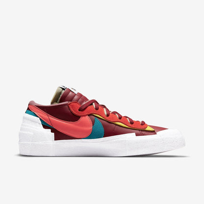 Nike Blazer Low x Sacai x KAWS 'Team Red' (2021) [DM7901-600] Athletic Basketball Skateboarding Sports Fashion Sneakers in Team Red / Hot Lava - White for Unisex Adult Mens - AVBL MRKT (4)