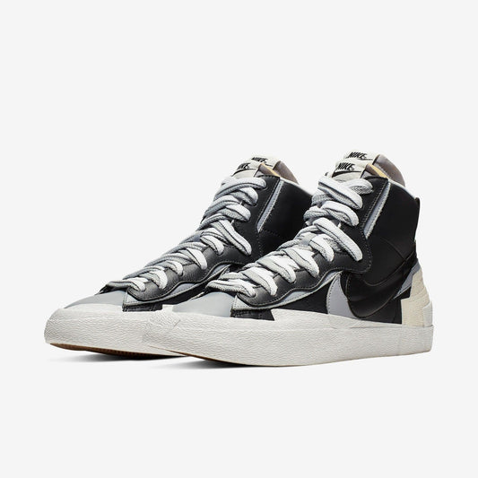 Nike Blazer Mid x Sacai 'Black' (2019) [BV0072-002] Athletic Basketball Skateboarding Sports Fashion Sneakers in Black / Wolf Grey - White for Unisex Adult Mens - AVBL MRKT (1)