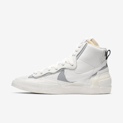 Nike Blazer Mid x Sacai 'White' (2019) [BV0072-100] Athletic Basketball Skateboarding Sports Fashion Sneakers in White / Wolf Grey - Pure Platinum for Unisex Adult Mens - AVBL MRKT (2)
