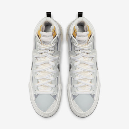 Nike Blazer Mid x Sacai 'White' (2019) [BV0072-100] Athletic Basketball Skateboarding Sports Fashion Sneakers in White / Wolf Grey - Pure Platinum for Unisex Adult Mens - AVBL MRKT (5)