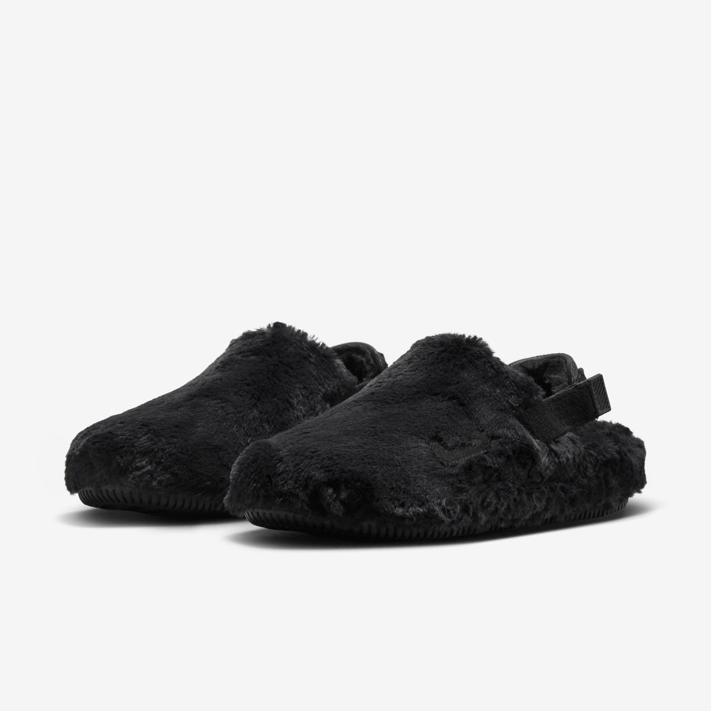 Nike Calm Mule SE NA 'Triple Black Fur' (2024) (Womens) [FZ3119-001] Athletic Casual Fashion Slides Sandals Clog Slippers for Unisex Adult Female Ladies Girls WMNS - AVBL MRKT (1)