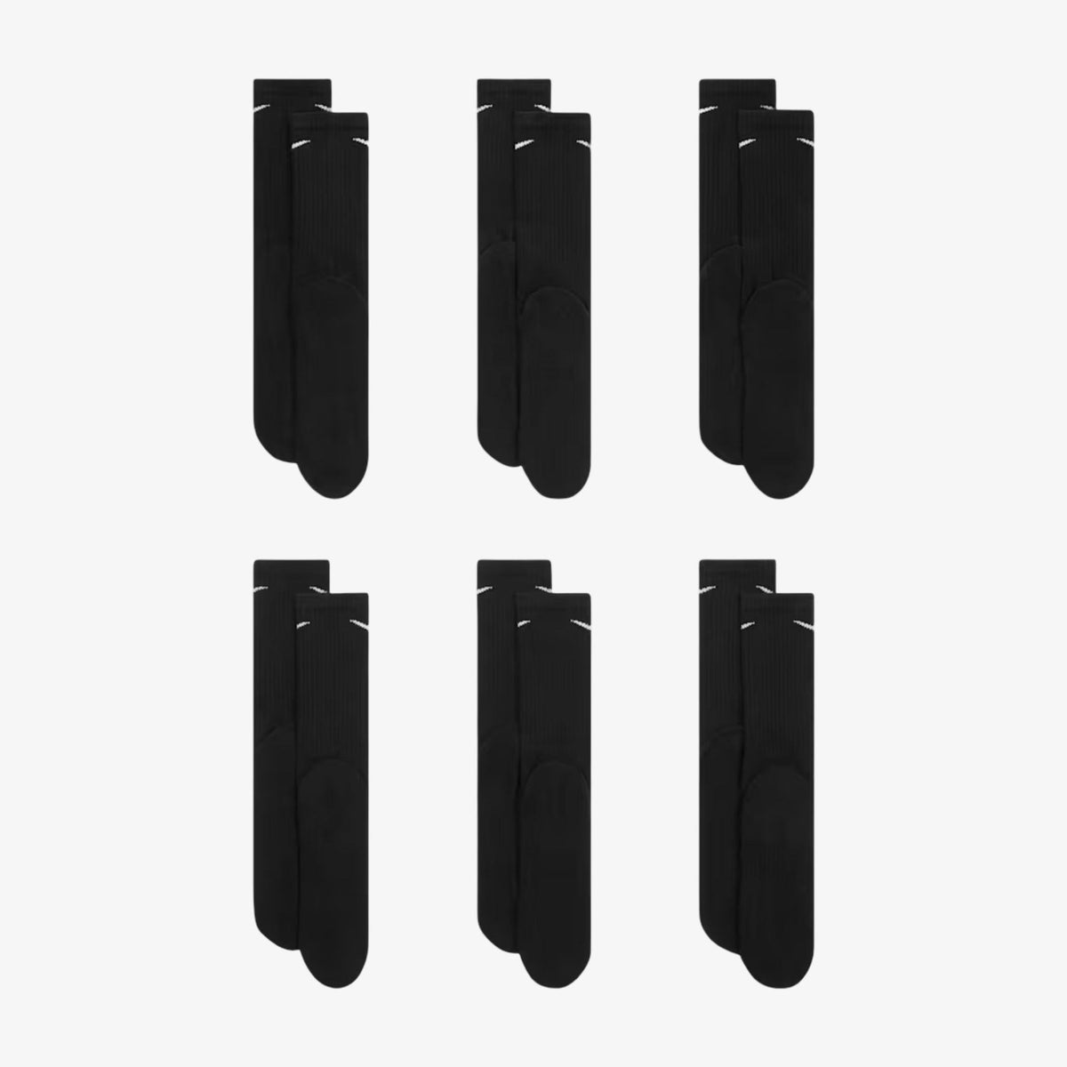 Nike Dri-FIT Everyday Cushioned High Training Crew Socks (6 Pack) Black - AVBL MRKT (3)