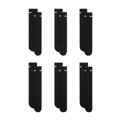 Nike Dri-FIT Everyday Cushioned High Training Crew Socks (6 Pack) Black [SX7666-010] - AVBL MRKT (2)