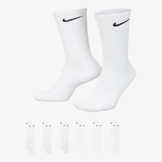 Nike Dri-FIT Everyday Cushioned High Training Crew Socks (6 Pack) White - AVBL MRKT (1)