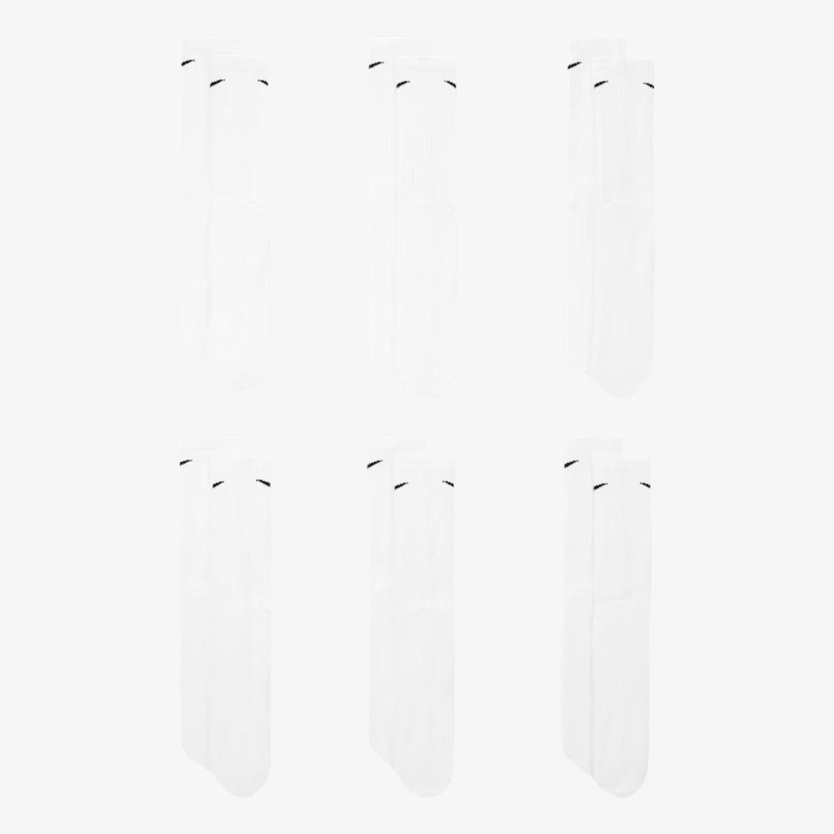 Nike Dri-FIT Everyday Cushioned High Training Crew Socks (6 Pack) White - AVBL MRKT (3)