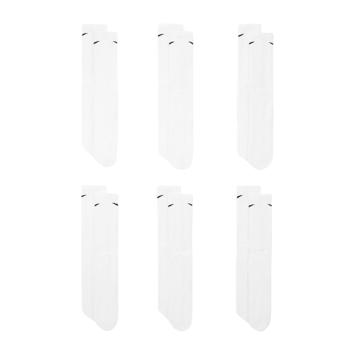 Nike Dri-FIT Everyday Cushioned High Training Crew Socks (6 Pack) White [SX7666-100] - AVBL MRKT (3)