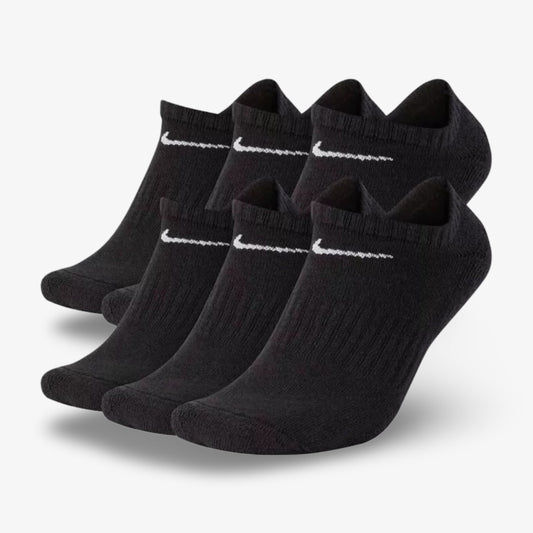 Nike Dri-FIT Everyday Cushioned Low No-Show Socks (6 Pack) Black - AVBL MRKT (1)
