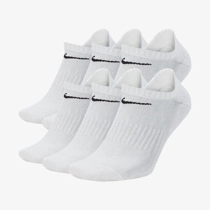 Nike Dri-FIT Everyday Cushioned Low No-Show Socks (6 Pack) White [SX7675-100] Casual Fashion Cozy for Unisex Adult Mens Womens Kids GS Youth Hypebeast - AVBL MRKT (1)