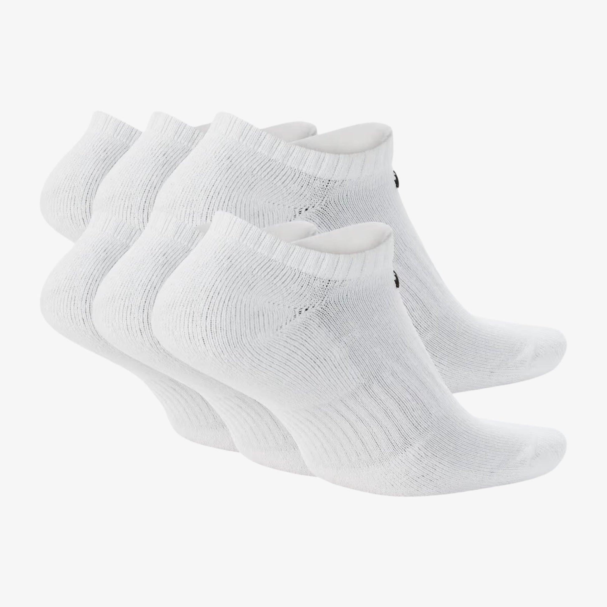 Nike Dri-FIT Everyday Cushioned Low No-Show Socks (6 Pack) White [SX7675-100] Casual Fashion Cozy for Unisex Adult Mens Womens Kids GS Youth Hypebeast - AVBL MRKT (2)