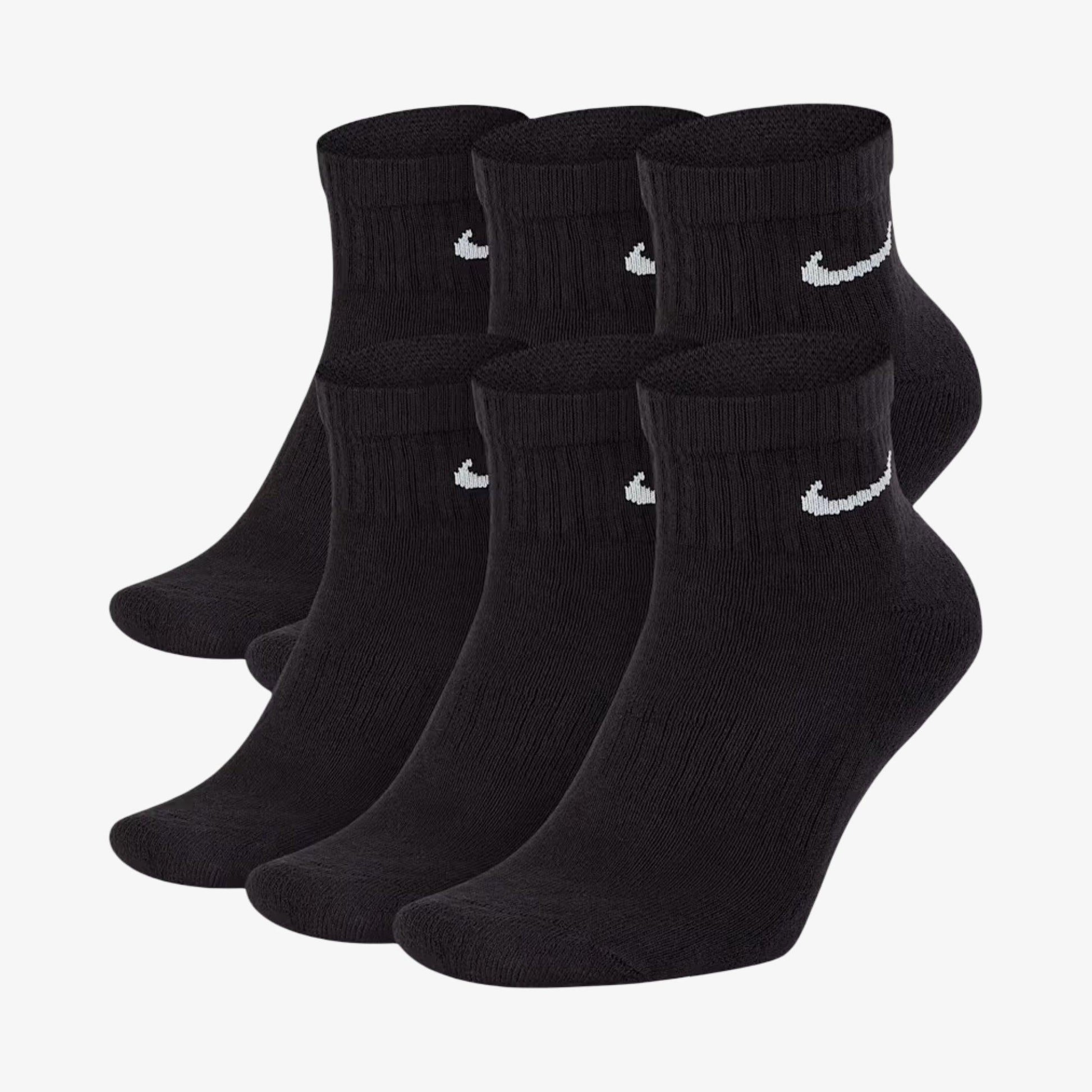 Nike Dri-FIT Everyday Cushioned Mid Socks (6 Pack) Black [SX7669-010] Casual Fashion Cozy for Unisex Adult Mens Womens Kids GS Youth Hypebeast - AVBL MRKT (1)