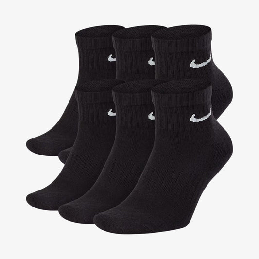 Nike Dri-FIT Everyday Cushioned Mid Socks (6 Pack) Black [SX7669-010] Casual Fashion Cozy for Unisex Adult Mens Womens Kids GS Youth Hypebeast - AVBL MRKT (1)