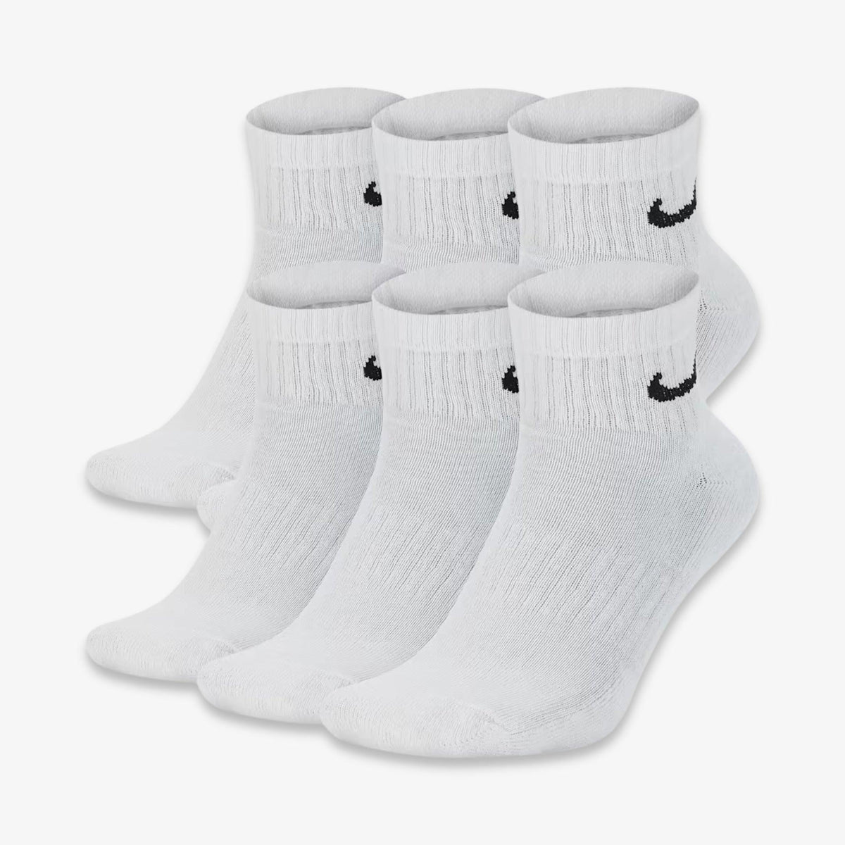 Nike Dri-FIT Everyday Cushioned Mid Socks (6 Pack) White - AVBL MRKT (1)