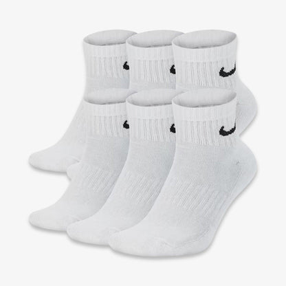 Nike Dri-FIT Everyday Cushioned Mid Socks (6 Pack) White [SX7669-100] Casual Fashion Cozy for Unisex Adult Mens Womens Kids GS Youth Hypebeast - AVBL MRKT (1)