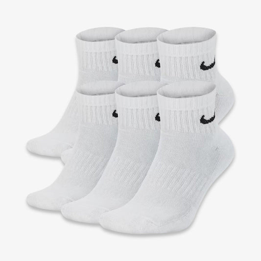 Nike Dri-FIT Everyday Cushioned Mid Socks (6 Pack) White [SX7669-100] Casual Fashion Cozy for Unisex Adult Mens Womens Kids GS Youth Hypebeast - AVBL MRKT (1)