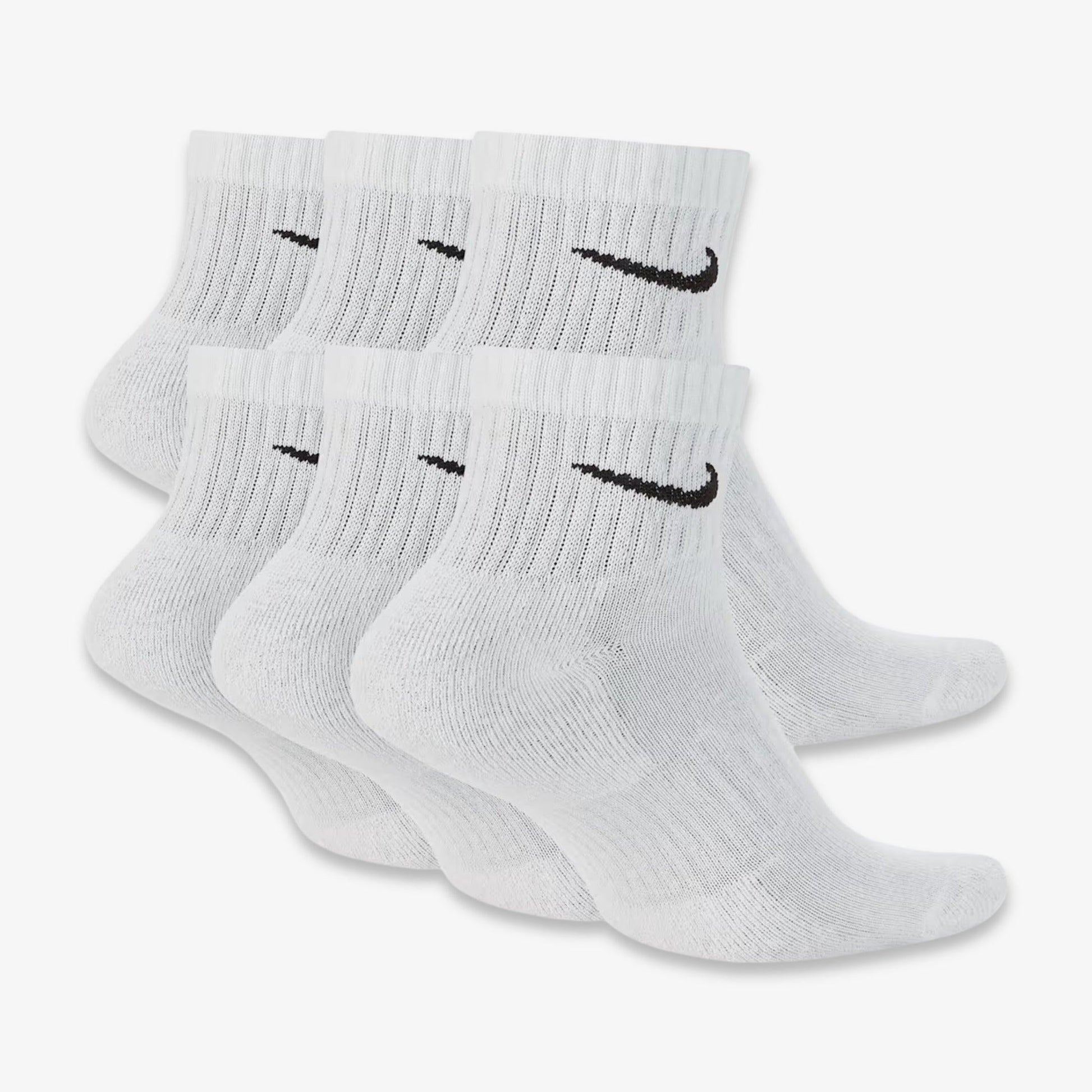 Nike Dri-FIT Everyday Cushioned Mid Socks (6 Pack) White [SX7669-100] Casual Fashion Cozy for Unisex Adult Mens Womens Kids GS Youth Hypebeast - AVBL MRKT (2)