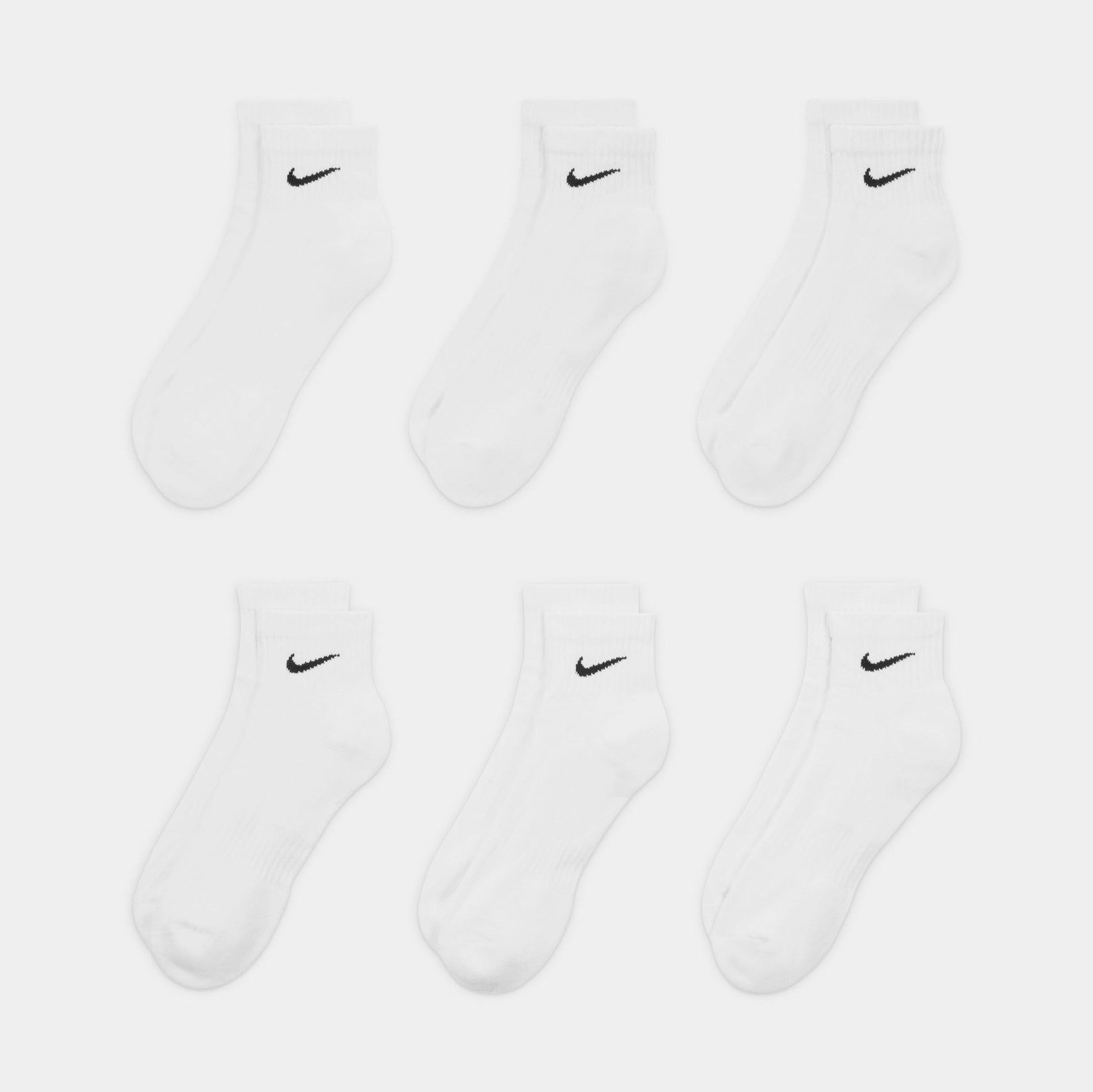 Nike Dri-FIT Everyday Cushioned Mid Socks (6 Pack) White [SX7669-100] Casual Fashion Cozy for Unisex Adult Mens Womens Kids GS Youth Hypebeast - AVBL MRKT (4)