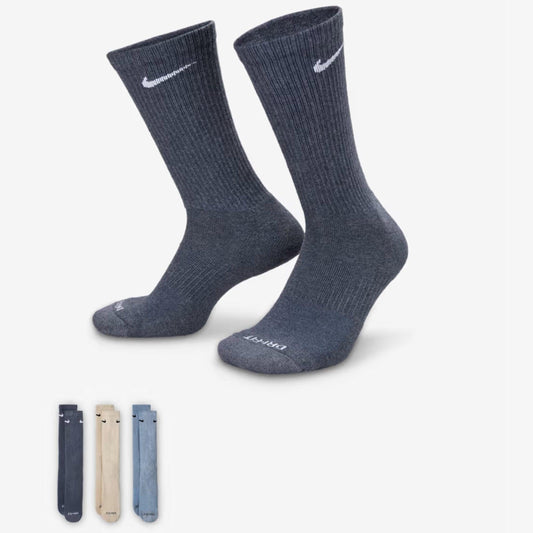 Nike Dri-FIT Everyday Plus Cushioned High Training Crew Socks (3 Pack) Multicolor [SX6888-901] Casual Fashion Cozy for Unisex Adult Mens Womens Kids GS Youth Hypebeast - AVBL MRKT (1)
