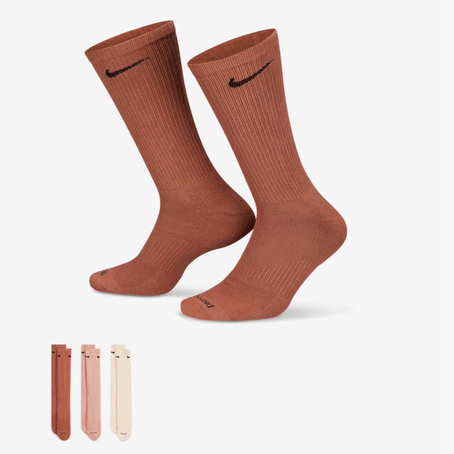 Nike Dri-FIT Everyday Plus Cushioned High Training Crew Socks (3 Pack) Multicolor [SX6888-914] Casual Fashion Cozy for Unisex Adult Mens Womens Kids GS Youth Hypebeast - AVBL MRKT (1)