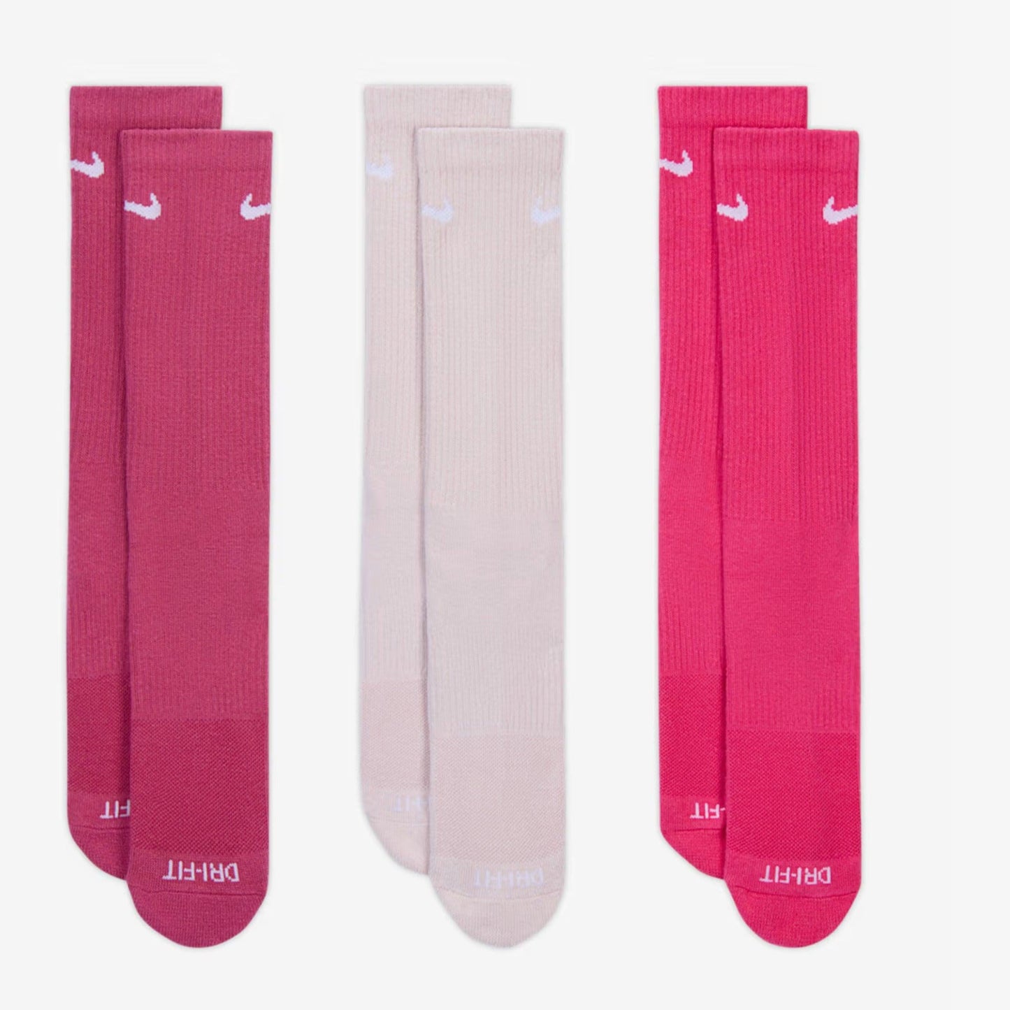 Nike Dri-FIT Everyday Plus Cushioned High Training Crew Socks (3 Pack) Multicolor [SX6888-940] Casual Fashion Cozy for Unisex Adult Mens Womens Kids GS Youth Hypebeast - AVBL MRKT (2)