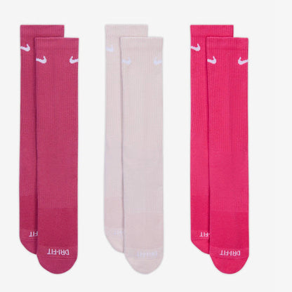 Nike Dri-FIT Everyday Plus Cushioned High Training Crew Socks (3 Pack) Multicolor [SX6888-940] Casual Fashion Cozy for Unisex Adult Mens Womens Kids GS Youth Hypebeast - AVBL MRKT (2)