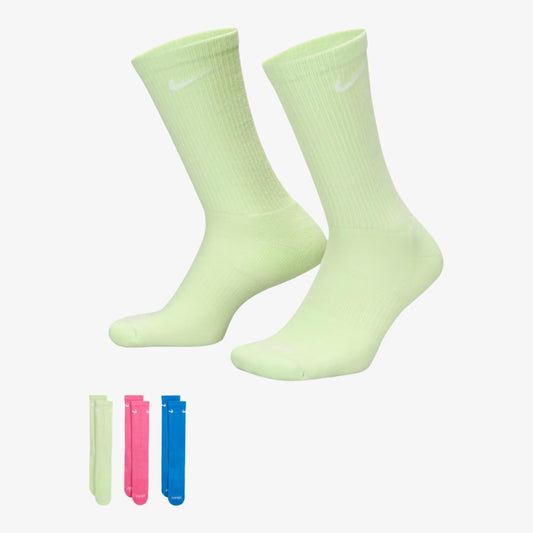Nike Dri-FIT Everyday Plus Cushioned High Training Crew Socks (3 Pack) Multicolor [SX6888-969] Casual Fashion Cozy for Unisex Adult Mens Womens Kids GS Youth Hypebeast - AVBL MRKT (1)