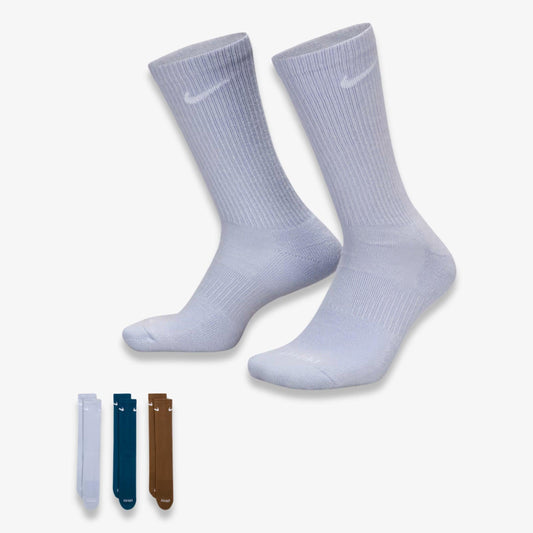Nike Dri-FIT Everyday Plus Cushioned High Training Crew Socks (3 Pack) Multicolor [SX6888-970] Casual Fashion Cozy for Unisex Adult Mens Womens Kids GS Youth Hypebeast - AVBL MRKT (1)