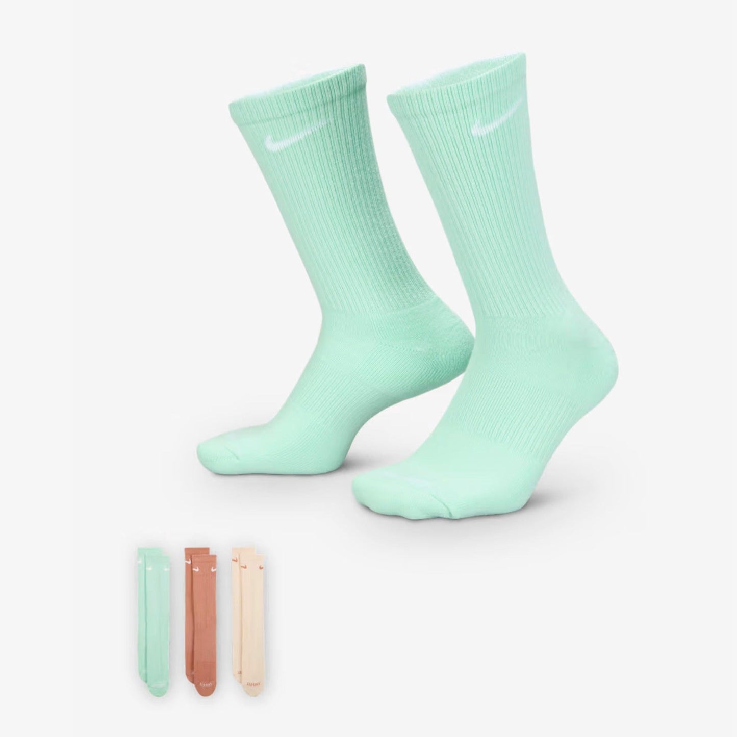 Nike Dri-FIT Everyday Plus Cushioned High Training Crew Socks (3 Pack) Multicolor [SX6888-971] Casual Fashion Cozy for Unisex Adult Mens Womens Kids GS Youth Hypebeast - AVBL MRKT (1)