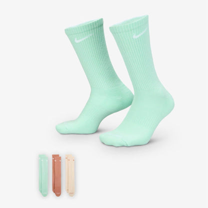 Nike Dri-FIT Everyday Plus Cushioned High Training Crew Socks (3 Pack) Multicolor [SX6888-971] Casual Fashion Cozy for Unisex Adult Mens Womens Kids GS Youth Hypebeast - AVBL MRKT (1)