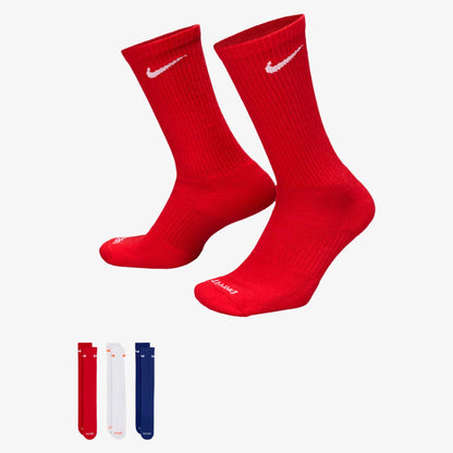 Nike Dri-FIT Everyday Plus Cushioned High Training Crew Socks (3 Pack) Multicolor [SX6888-996] Casual Fashion Cozy for Unisex Adult Mens Womens Kids GS Youth Hypebeast - AVBL MRKT (1)