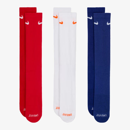 Nike Dri-FIT Everyday Plus Cushioned High Training Crew Socks (3 Pack) Multicolor [SX6888-996] Casual Fashion Cozy for Unisex Adult Mens Womens Kids GS Youth Hypebeast - AVBL MRKT (2)