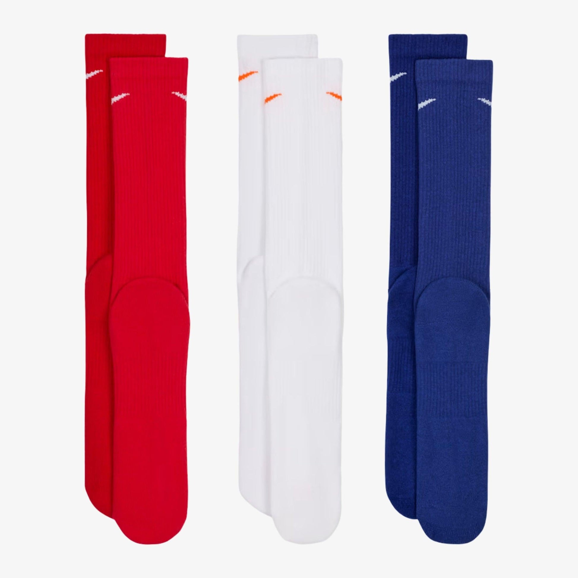 Nike Dri-FIT Everyday Plus Cushioned High Training Crew Socks (3 Pack) Multicolor [SX6888-996] Casual Fashion Cozy for Unisex Adult Mens Womens Kids GS Youth Hypebeast - AVBL MRKT (4)