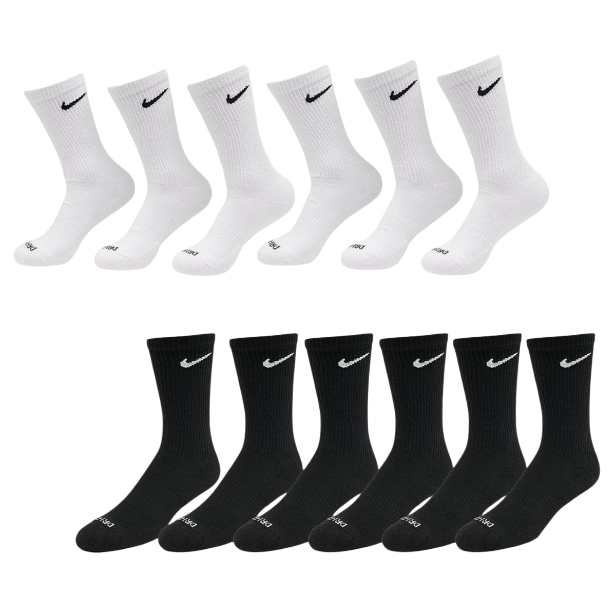 Nike Dri-FIT Everyday Plus Cushioned High Training Crew Socks (6 Pack) - AVBL MRKT (1)