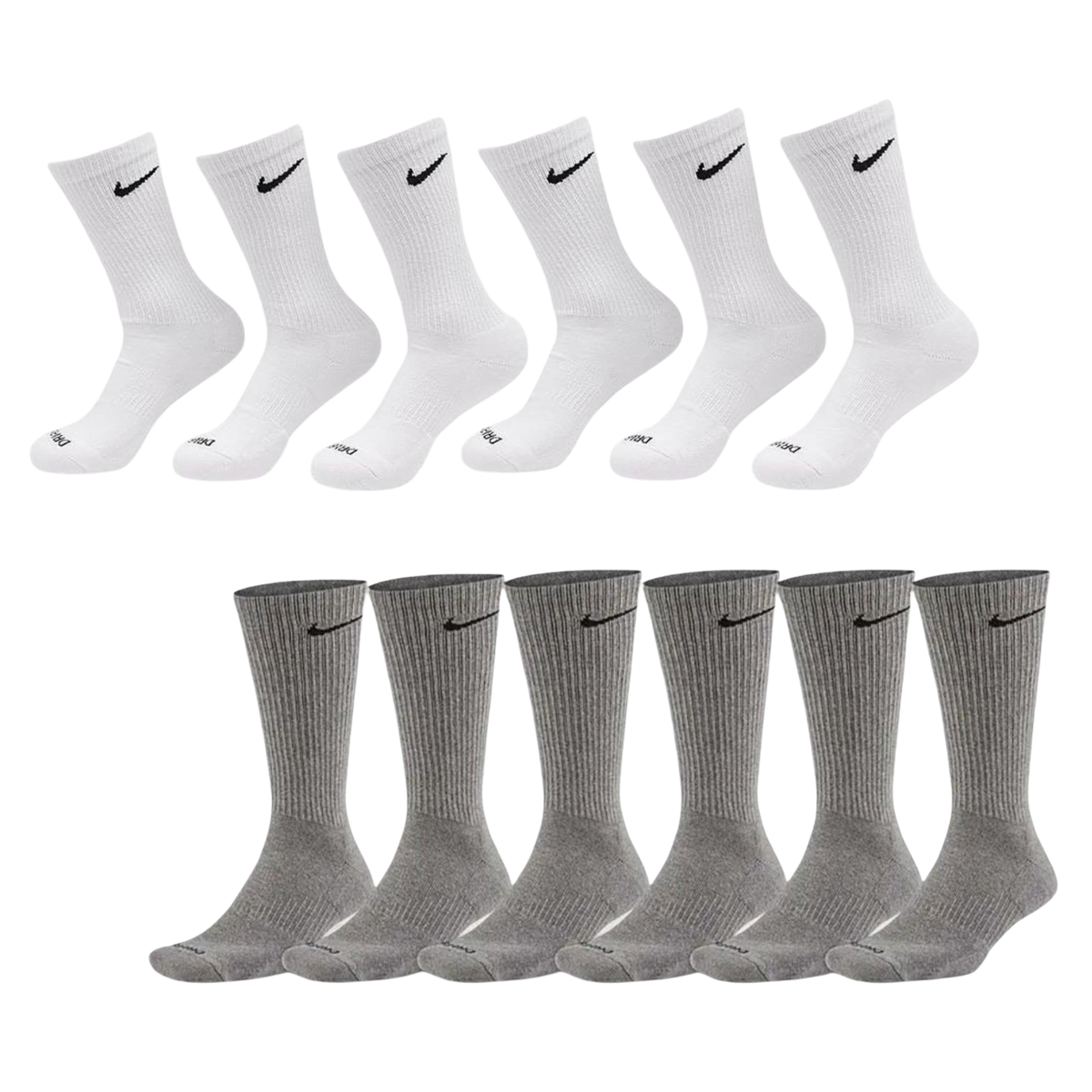 Nike Dri-FIT Everyday Plus Cushioned High Training Crew Socks (6 Pack) - AVBL MRKT (1)