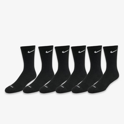 Nike Dri-FIT Everyday Plus Cushioned High Training Crew Socks (6 Pack) Black [SX6897-010] Casual Fashion Cozy for Unisex Adult Mens Womens Kids GS Youth Hypebeast - AVBL MRKT (1)