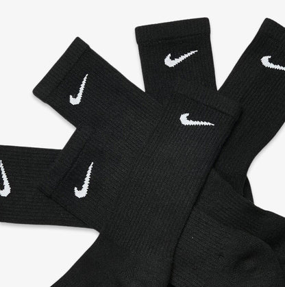 Nike Dri-FIT Everyday Plus Cushioned High Training Crew Socks (6 Pack) Black [SX6897-010] Casual Fashion Cozy for Unisex Adult Mens Womens Kids GS Youth Hypebeast - AVBL MRKT (5)