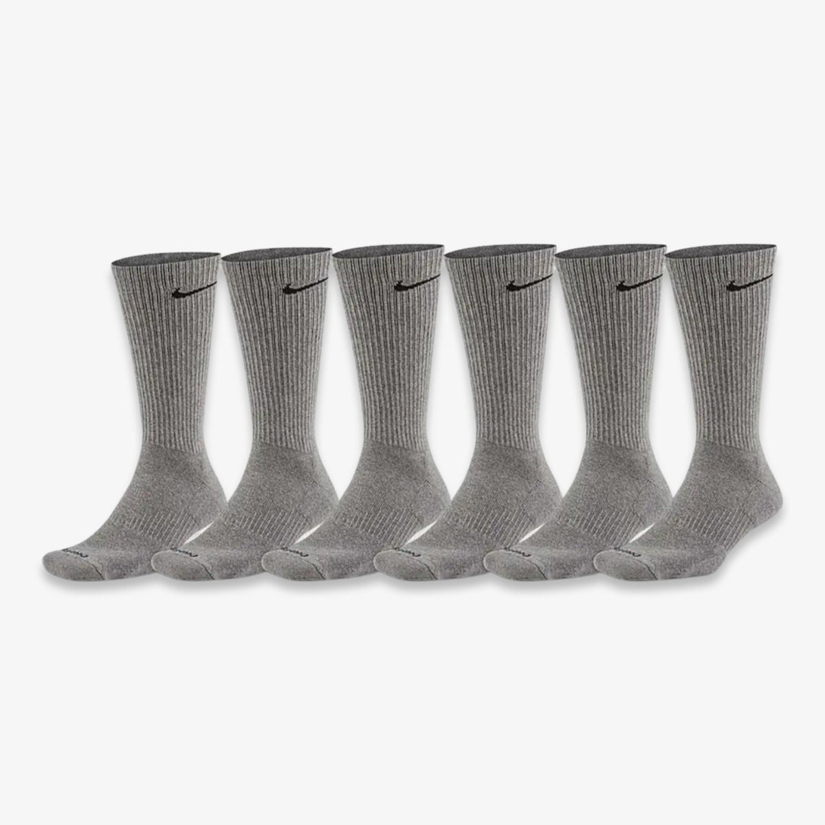 Nike Dri-FIT Everyday Plus Cushioned High Training Crew Socks (6 Pack) Carbon Heather Grey - AVBL MRKT (1)