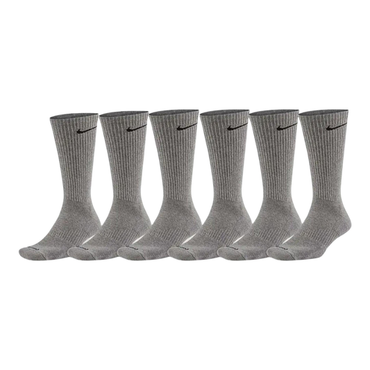 Nike Dri-FIT Everyday Plus Cushioned High Training Crew Socks (6 Pack) Carbon Heather Grey [SX6897-065] - AVBL MRKT (1)