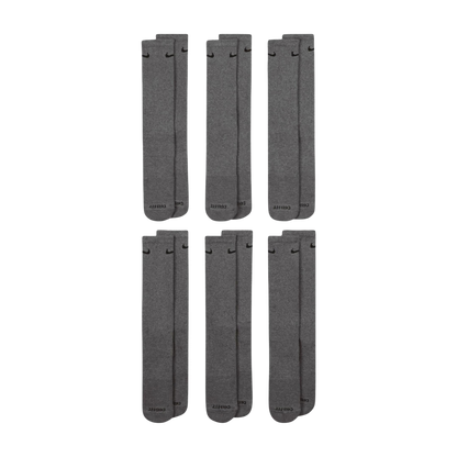 Nike Dri-FIT Everyday Plus Cushioned High Training Crew Socks (6 Pack) Carbon Heather Grey [SX6897-065] - AVBL MRKT (2)