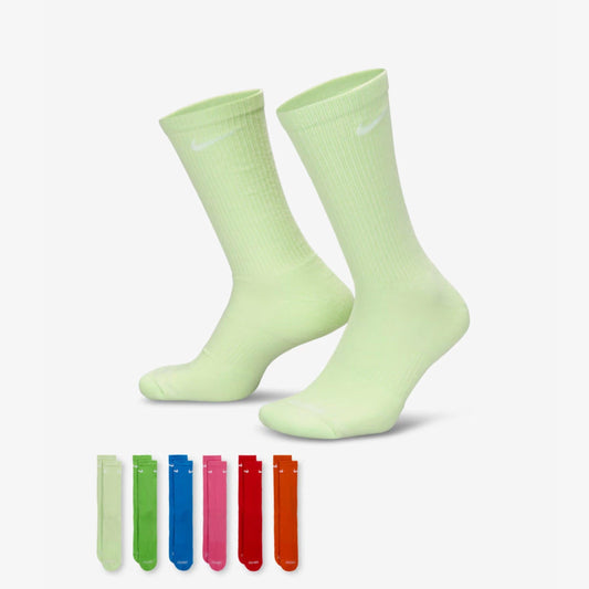 Nike Dri-FIT Everyday Plus Cushioned High Training Crew Socks (6 Pack) Multicolor [SX6897-969] Casual Fashion Cozy for Unisex Adult Mens Womens Kids GS Youth Hypebeast - AVBL MRKT (1)