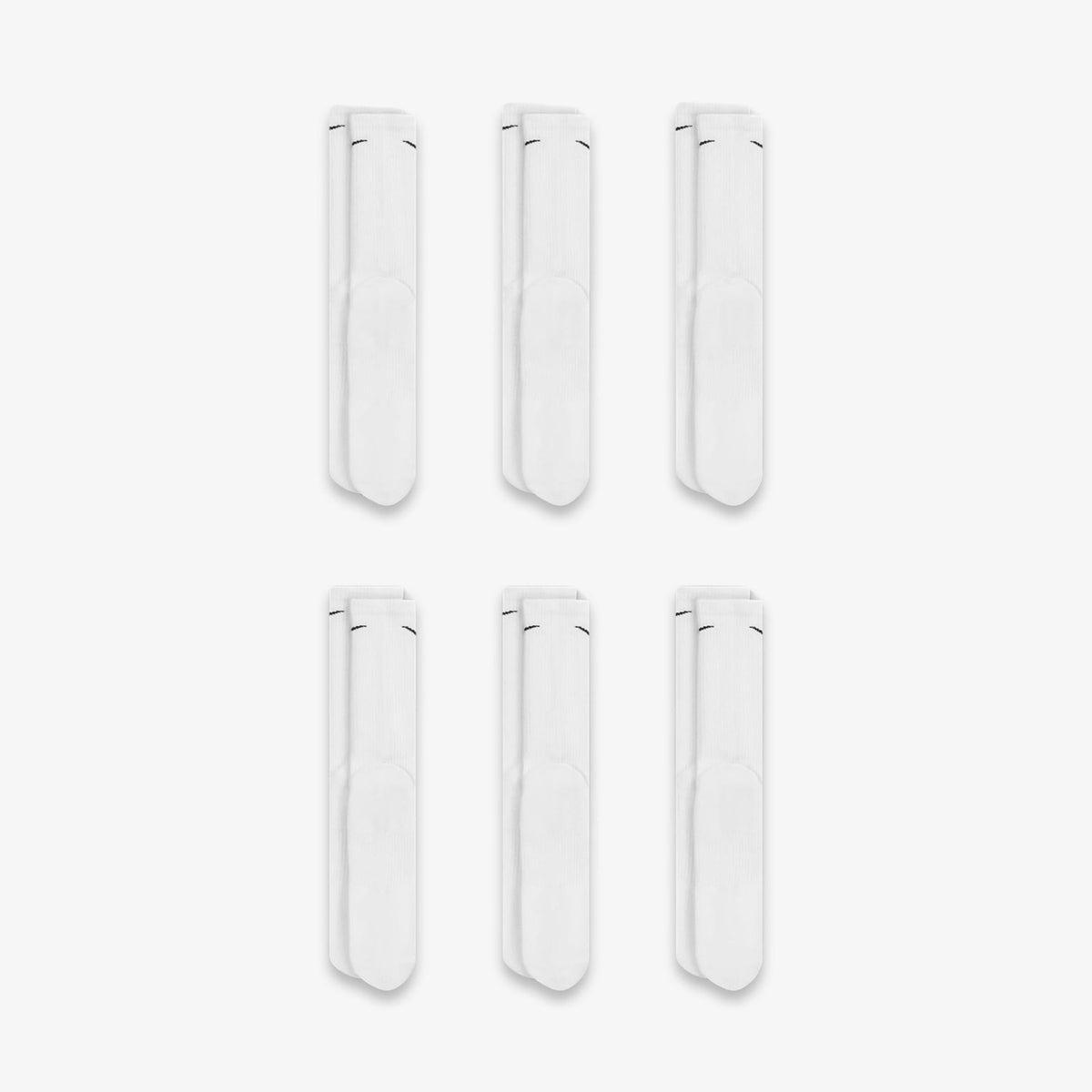 Nike Dri-FIT Everyday Plus Cushioned High Training Crew Socks (6 Pack) White - AVBL MRKT (3)