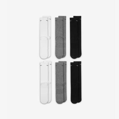 Nike Dri-FIT Everyday Plus Cushioned High Training Crew Socks (6 Pack) White / Black / Carbon Heather Grey - AVBL MRKT (2)