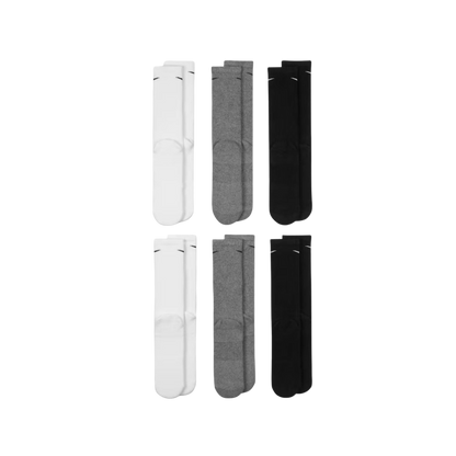 Nike Dri-FIT Everyday Plus Cushioned High Training Crew Socks (6 Pack) White / Black / Carbon Heather Grey [SX6897-965] - AVBL MRKT (3)