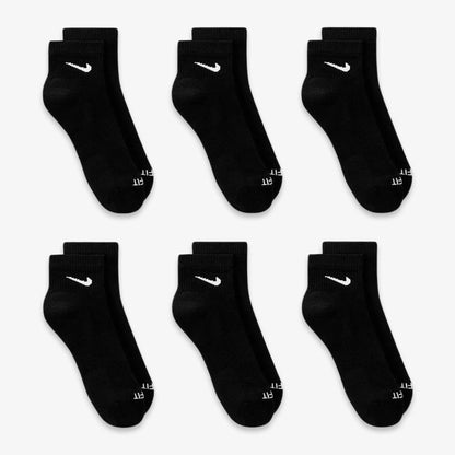 Nike Dri-FIT Everyday Plus Cushioned Mid Training Quarter Ankle Socks (6 Pack) Black - AVBL MRKT (3)
