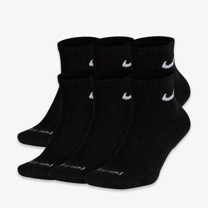 Nike Dri-FIT Everyday Plus Cushioned Mid Training Quarter Ankle Socks (6 Pack) Black - AVBL MRKT (4)