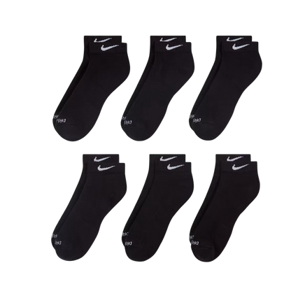 Nike Dri-FIT Everyday Plus Cushioned Training Low Cut Socks (6 Pack) Black [SX7042-010] - AVBL MRKT (2)