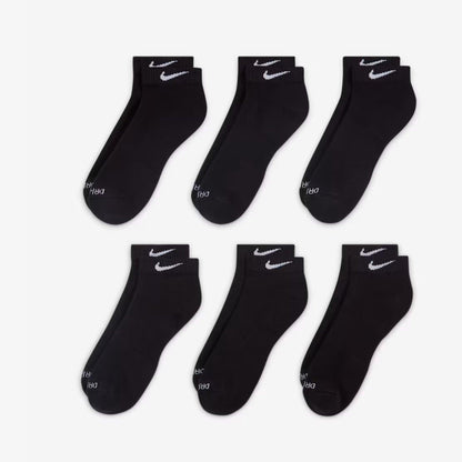 Nike Dri-FIT Everyday Plus Cushioned Training Low Cut Socks (6 Pack) Black [SX7042-010] Casual Fashion Cozy for Unisex Adult Mens Womens Kids GS Youth Hypebeast - AVBL MRKT (2)