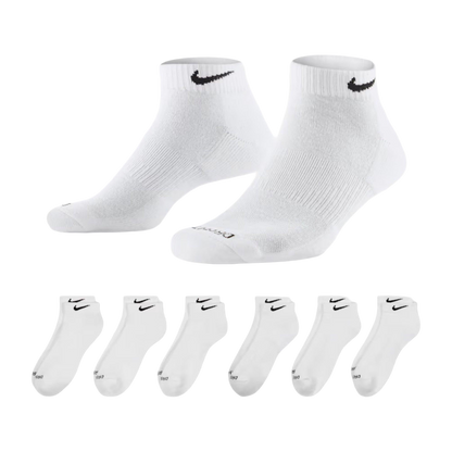 Nike Dri-FIT Everyday Plus Cushioned Training Low Cut Socks (6 Pack) White [SX7042-100] - AVBL MRKT (1)